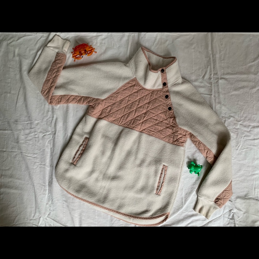 Abercrombie & Finch asymmetrical Snap-Up Fleece